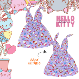NEW BABY DRESS PRINTED BACKLESS DESIGN FIT FROM 3-5 YEARS OLD