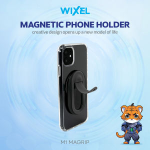 WIXEL M1 Magrip Magnetic Phone Holder MagSafe Silicone 2 in 1 with Simple Car Holder Lobang AC Air Vent Magnet Ring Stand Iring I Ring Silikon Hitam