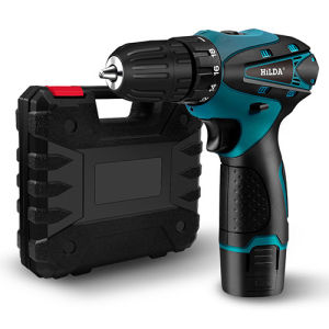 bor charger 2 baterai/Bor baterai cas komplit 12V Mesin Bor Listrik Cordless Drill Set Bor Listrik Obeng Elektrik 1/2 Batteries with 27 Buah Mata Bor Aksesoris Kotak Plastik Bor Baterai bor cas murah 2 baterai / mesin bor cas 2 baterai