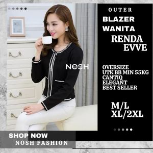 Outer Blazer Formal Kerja Wanita Eve - Available Size M/L dan Size XL - NOSH