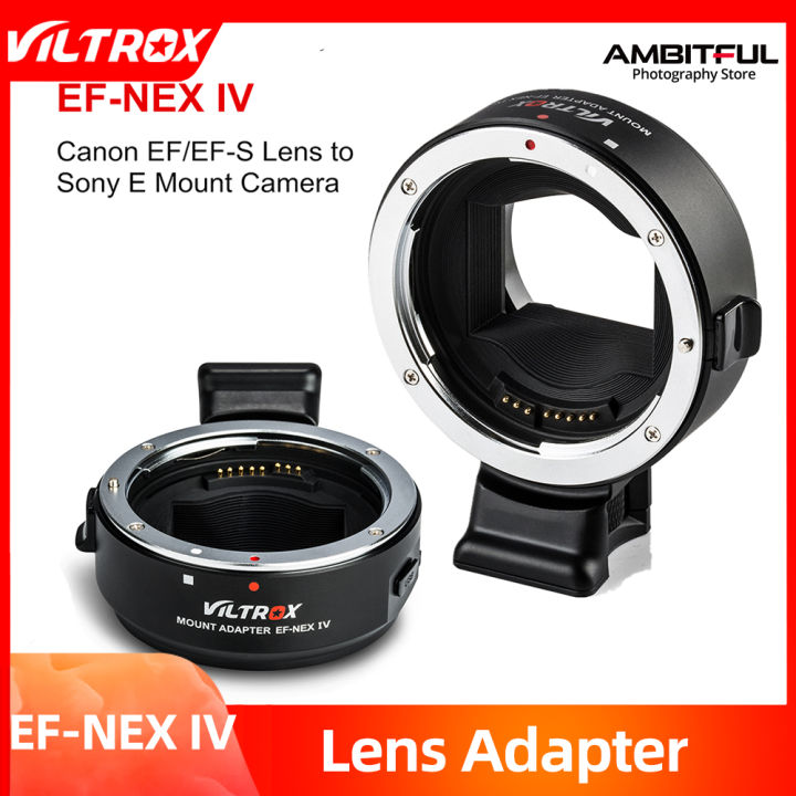 VILTROX EF-NEX IV Auto Focus Full Frame Lens Adapter for Canon EF EF-S Lens  to Sony E Mount Camera A9II A7IV A7R A6400 A6600