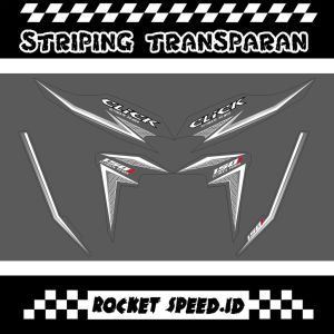 STIKER UV STRIPING STICKER VARIO NEW CLICK 125&150 2018-2021 TRANSPARAN SIMPLE ULTIMATE VIRAL KEREN PREMIUM TRANSAPARANT