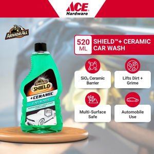 Armor All Shield + Ceramic Car Wash 520ml | SiO2 Ceramic Shampoo with Shine Technology | High Foaming Snow Foam | Enhances Water Beading & Dirt Repellency | pH Balanced Car Wash | ACE Hardware