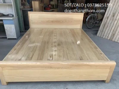 giường ngủ gỗ sồi 1m8x2m rác phảnảnh thật 100%