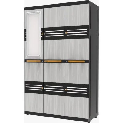 LEMARI PLASTIK MEGA MSC 4 SUSUN - 3 PINTU NAIBA [NABFIT]