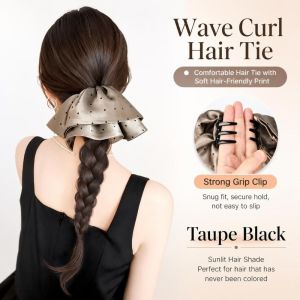 YESMILE Dài Tóc nối đuôi ngựa trông như thật Có thể điều chỉnh Tổng hợp Tóc nối kẹp càng cua Phong cách lười biếng Nhẹ Tóc giả đuôi ngựa kiểu scrunchie Hàng ngày