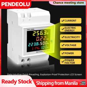 D52-2066 6IN1 Din rail AC Monitor 110V 220V 380V 100A Voltage Current Power Factor Active KWH Electric energy Frequency meter VOLT AMP