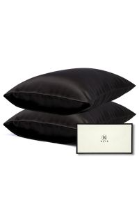 BASK™ - 2 Pieces Silk Pillowcase Set - Ultra Shiny Luxurious Looking Mulberry Silk Pillow Cover