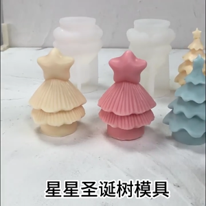 Christmas Tree Silicone Molds for Soap Christmas Decoration Plaster Ornaments Chocolates Epoxy Resin Molds