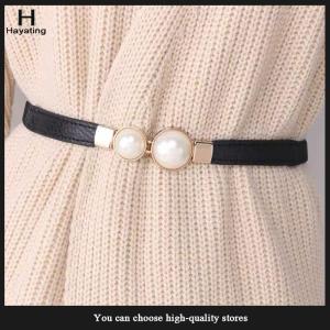 Hayating Buckle Belt PU Leather Dress Skirt Waist Elastic Thin Women Belts Ladies Waistband Accessories