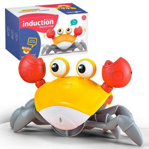 ของเล่นเด็กหลีกเลี่ยงสิ่งกีดขวางแบบชาร์จไฟได้พร้อมเสียงเพลงและไฟ ปูคลานพร้อมแสงไฟและเสียงเพลง