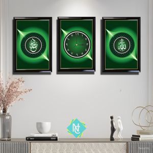 3in1 Jam Dinding Kaligrafi Mewah 1 SET hiasan dinding