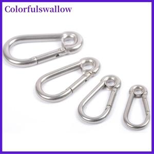 Colorfulswallow M4 M5 M6 M7 M8 thép không gỉ Carabiner Carbine Snap hook với dây Giày mùa xuân khóa vòng chìa khóa