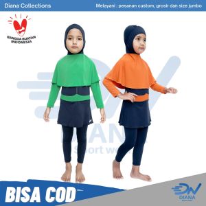 Set baju renang anak perempuan muslim | Pakaian renang anak muslim TK | Baju renang anak perempuan set