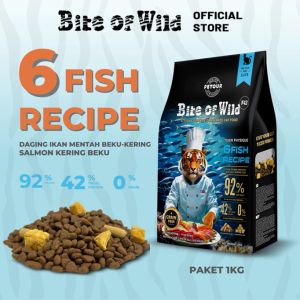Bite of Wild - Makanan Kucing Bite of Wild F42 (Premium Holistik Bebas Biji-bijian) kemasan 1 kg
