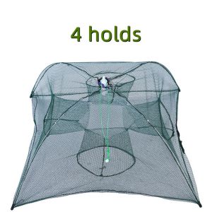 Automatic Folding Portable Nylon Fishing Net Shrimp Cage Fish Trap Net Fish Shrimp Crab Trap(Jala Jaring Ikan Moden)