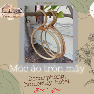 MÓC ÁO MÂY- MÓC ÁO TREO KHĂN TREO CÀ VẠT MÓC ÁO TRÒN