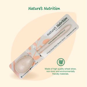 Natures Nutrition Wheat Straw Fibre Honey Spoon (Biodegradable and BPA free) x 1pcs