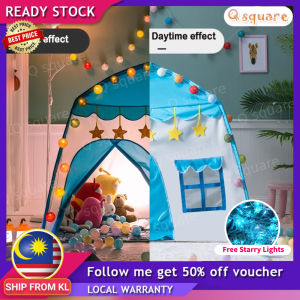 (Ready Stock in KL) khemah Baby Play Teepee Oversized Tent Indoor Outdoor Princess Tent Princess Toys Kids Playhouse Baby Girl Toy Palace Castle Children Indoor Play Tent Foldable Pop Up children Play Tent House Best Gift For Kid 帐篷 玩具屋 Free Light
