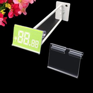 30Pcs/Set Label Display Harga Acrylic Akrilik Price Tag Label Harga Holder Label Harga Mika Gantung Double Hook Ukuran 4x6CM Untuk Toko -toko Supermarket