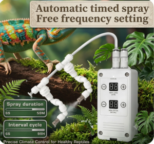 Automatic Reptile Misting System Controller | Smart Timed Spray Water Pump Humidifier | Intelligent Terrarium Mist Timer