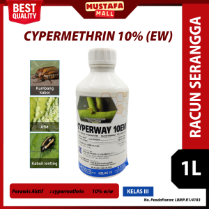 HALEX Racun Serangga Cypermethrin Cypergard Cyperway Cyperlex 10% 16% 25% 1L - Controls Ants Aphids Bed Bugs Beetles Caterpillars Cockroaches Fleas Flies Mosquitoes Spiders Ticks Termites