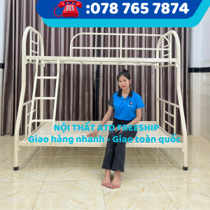 Giường đôi 2 tầng bằng sắt giường tầng sắt giá rẻ lắp ráp tphcm bình dương đồng nai