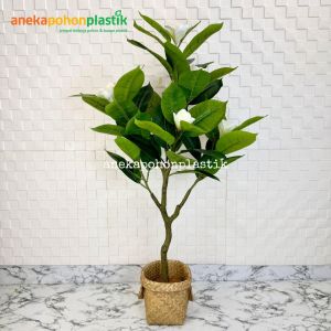 Pohon Hias Artificial Pohon Magnolia Latex Cover Purun Dekorasi Hiasan Ruang Tamu Aesthetic