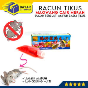 Racun Tikus Mao Wang  Maowang CAIR MERAH Paling Ampuh Mati Kering Ditempat Tanpa Bau Anti Tikus