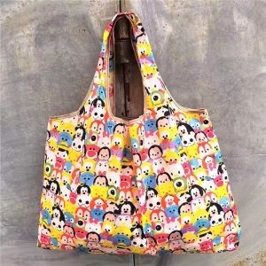 Portable Foldable Supermarket Shopping Bag Large Capacity Waterproof Tote Bag Grocery Bag Handbag Large Eco-friendly Bag