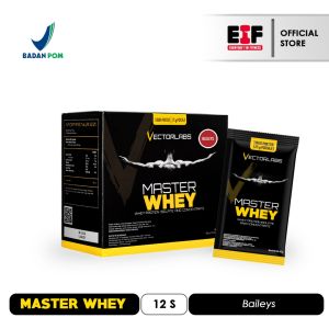VECTORLABS MASTER WHEY 1 BOX 12 SASHET SACHET SASET WHEY PROTEIN ISOLATE