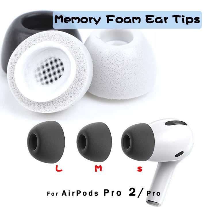 Memory Foam Ear Tips for AirPods Pro 1st & 2nd Generation, AntiSlip