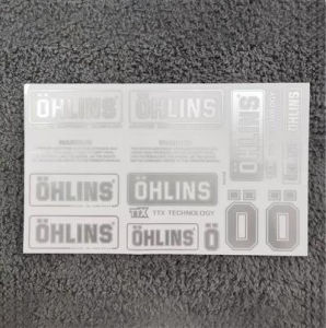 Shock Absorber Waterproof OHLINS Logo Sticker Motorcycle Shock Absorber Sunscreen Transparent Decorative Decal