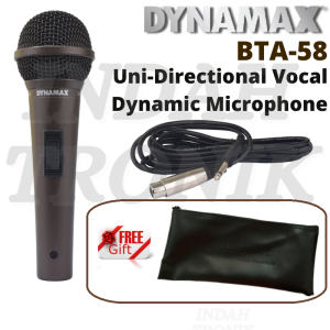 DYNAMAX BTA58 Uni-Directional Dynamic Microphone for Speech Stage Performance Mic