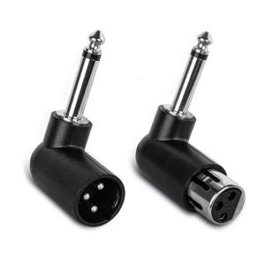 3Pin To 6.35mm Right Angle Voice frequency For Studio Microphones And Amplifiers With Durables Plastic Housing