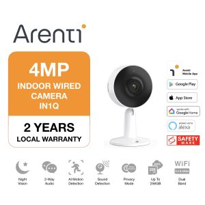 ARENTI IN1Q – Wired Indoor Security Camera | 2.5K UHD 4MP | CCTV IP Cam | Smart Home