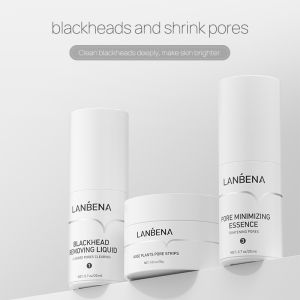 LANBENA Aloe Vera Blackhead Remover Strips Face Serum Acne Remover Nose Pore Cleaner Facial Mask 3PCS