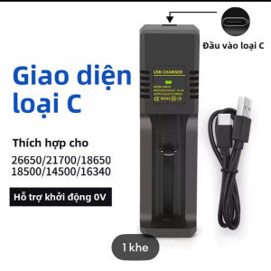 HCM Bộ Sạc Pin USB Nhanh Thông Minh Cho Pin Lithium 18650 18350 26650 16340 Có Đèn LED Chỉ Báo – Sạc đơn hoặc sạc đôi LAIMY SHOP
