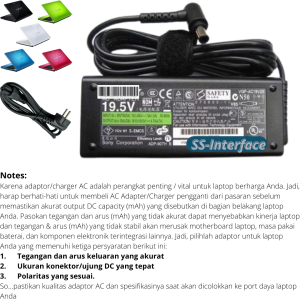 Charger Adaptor Sony Vaio VGN-FW55GF VGN-FW480J VGN-FW235J VGN-FW25G VGN-FW37GY VGN-FW45MJ VGN-FW45GJ VGN-FW53GF new high quality