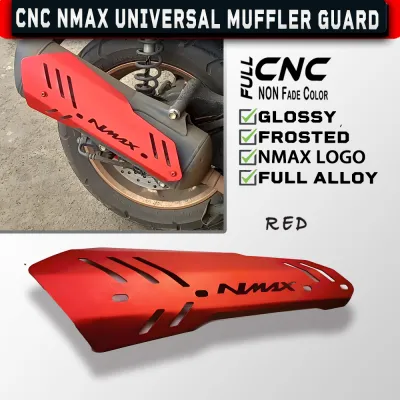 ✅COD Full CNC NMAX Heat Guard/ Muffler protector/ Frosted/Glossy New Muffler Cover Universal