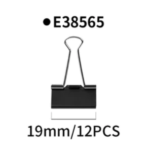 DELI Binder Clip Clips Klip Penjepit Kertas 51mm 32mm 19mm Hitam Besar Kecil Anti karat E38561