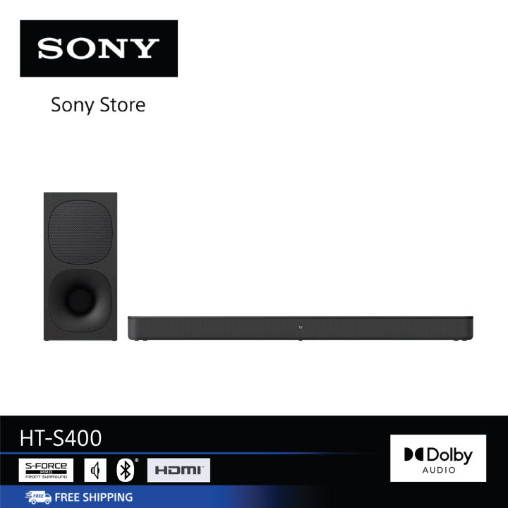 Sony ซาวด์บาร์ 2.1 แชนเนลพร้อมซับวูฟเฟอร์ไร้สายทรงพลัง HTS400