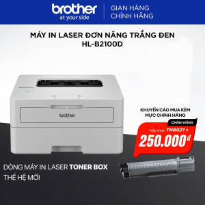 Máy in laser đơn năng trắng đen HL-B2100D - Hàng chính hãng Brother