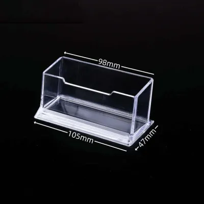 GFNET Đậm đặc Người giữ danh thiếp Một Lớp Acrylic trong suốt Hộp trưng bày thẻ Bền bỉ Hộp đựng danh thiếp Vật tư văn phòng