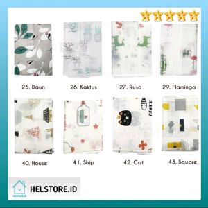 COVER MESIN CUCI 1 2 TABUNG BAHAN PEVA PREMIUM / Sarung Mesin Cuci 1 2 Tabung Penutup Mesin Cuci Anti Noda Tahan air