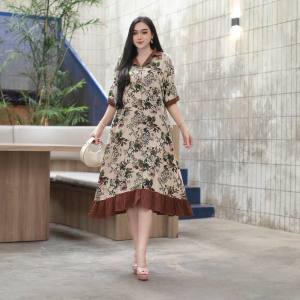 Daster rayon  // Daster lucia kerah busui kancing depan