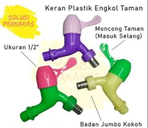 Kran / keran Air Plastik PVC engkol putar murah Grosir