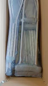 LZD  Stainless Steel Shock-Absorbing Crutches Armpit Crutches Non-Slip Crutch Aluminum Alloy Crutch Double-Liter Adjustable Crutches