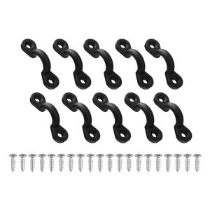 10Pcs M5 Boat Pad Eye Strap Ceiling Hook Kayak Eye Plate Pad Eye Strap Untuk Dek Perahu / Kayak Deck Loops