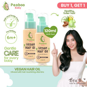 Buy 1 Get 1 Peaboo Baby Vegan Scalp & Hair Oil Growth & Massage Flaky & Dry Scalp Vitamin E (60ml)